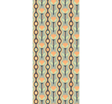 Abstract petal roll floral blind - TenStickers