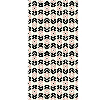 Geometric repetition beige floral blind - TenStickers
