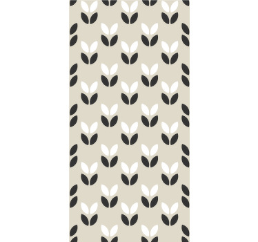 Sötét elegáns növényi formák klasszikus Sávroló - TenStickers