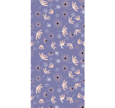 橙色和紫色抽象青少年卷簾 - TenStickers