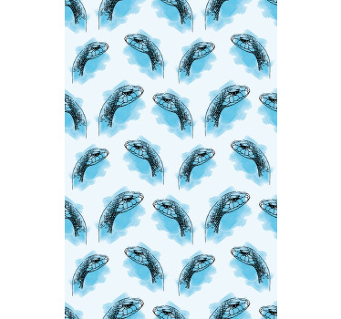 Rolo zavjese životinje lica plave zmije - TenStickers