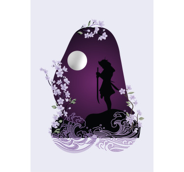 Menekşe anime karakteri orijinal stor perde - TenStickers