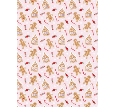 Søde småkager på pink rulle gardin til børn - TenStickers