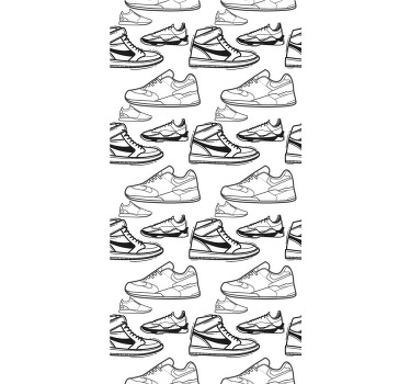 Estor vintage Zapatillas blancas y negras - TenVinilo