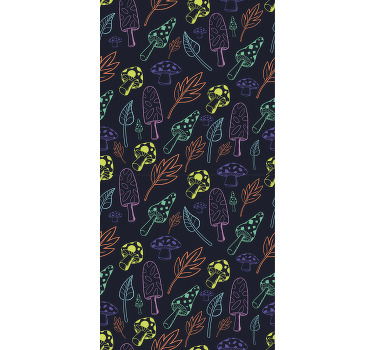 Fargerikt soppmønster rullegardin kjøkken - Tenstickers