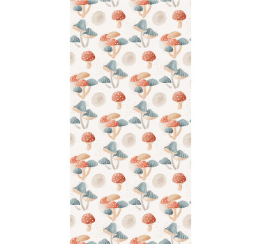 Watercolor mushroom pattern Modern blind - TenStickers