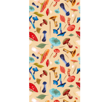 Rollo Fenster Obst buntes pilzmuster - TenStickers