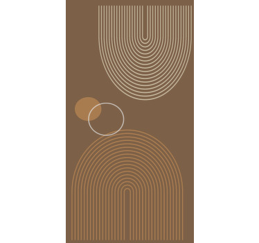 Varma geometriska valv modern rullgardin - Tenstickers