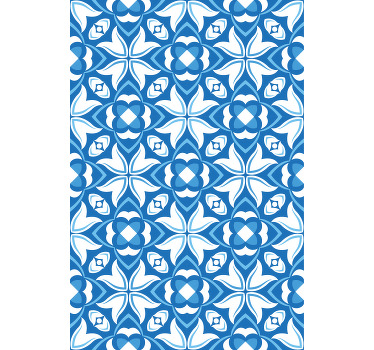 Estor enrollable textura intrincado motivo azul - TenVinilo