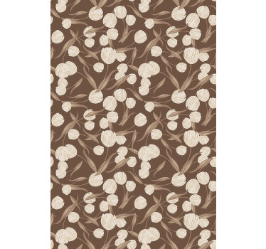 Elegant beige tulpaner mönster blommor rullgardin - Tenstickers