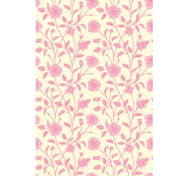 Pink with roses Flowers and plant blind - TenStickers