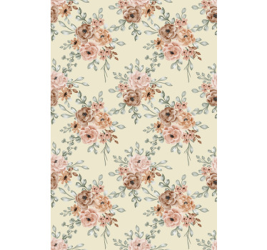 Romantiska stora oljemålning rosor växt rullgardin - Tenstickers