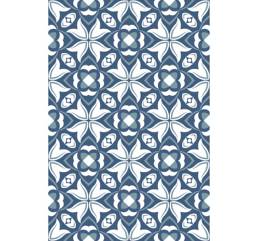 Fenster Rollo modern blaue stilvolle geometrische formen - TenStickers