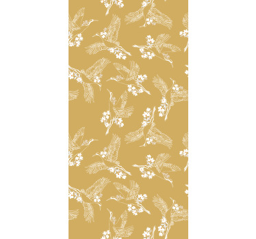 Estore de rolo flores e plantas tema aviário gracioso - TenStickers