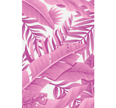 Tropické ružové listy palmy kvety rastlina Roleta - Tenstickers