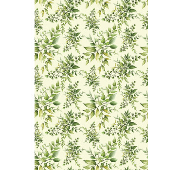 Rollo Fenster Blumen und Pflanzen üppiges grün muster - TenStickers