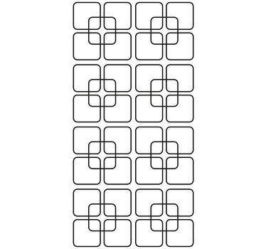 Black and white geometric squares modern blind - TenStickers
