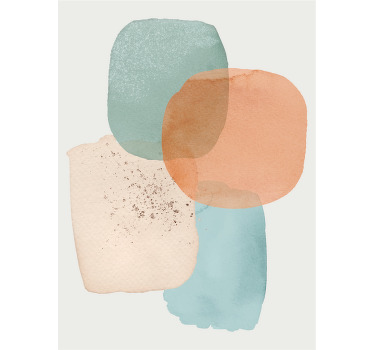 Fenster Rollo modern geometrische farbkleckse - TenStickers