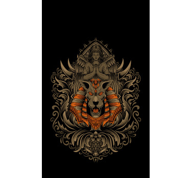 Estor enrollable originale diseño de cabeza de león - TenVinilo