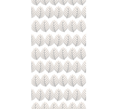 Padrão em forma de folha cinza cego nórdico - TenStickers