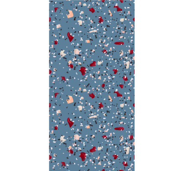 Estor enrollable textura terrazo geométrico azul - TenVinilo