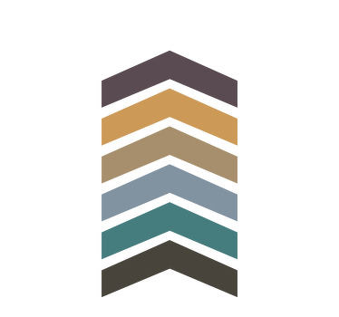 Jordfarver arrow nordisk dagligstue rullgardin - TenStickers
