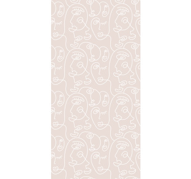 Tenda a rullo con stampa facce di linee astratte - TenStickers