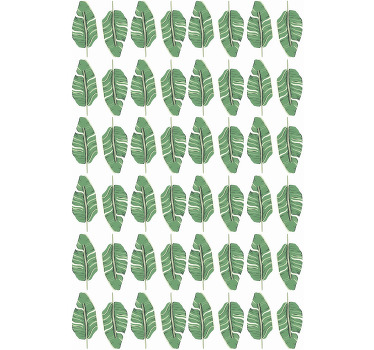 Nordic tarzı yeşil yaprak deseni nordic Stor perde - TenStickers