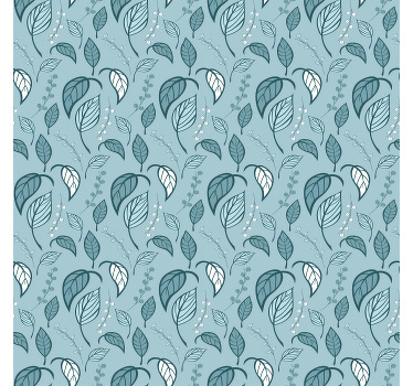 푸른 잎 무늬 북유럽 블라인드 - TenStickers
