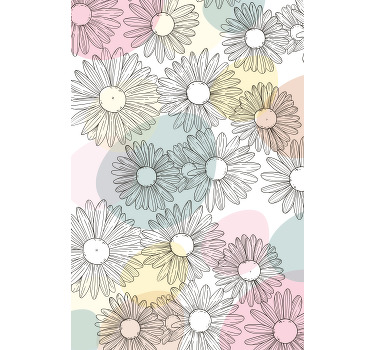 kvetinová roleta sedmokrásky a pastelové odtiene - Tenstickers