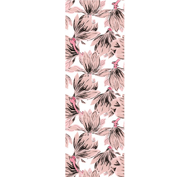 Cortina roller flores arreglo elegante - TenVinilo