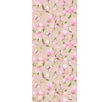 Rollo mit Blumen Rosa magnolie - TenStickers