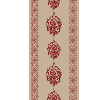 Store enrouleur élégant motifs floraux rouges - TenStickers