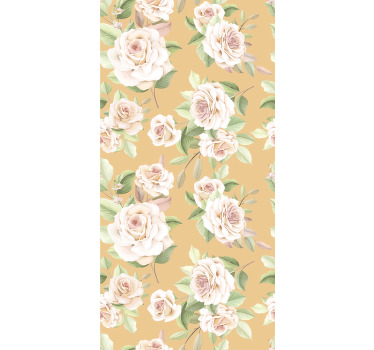 Estores enrollable flores patrón de rosa floreciente - TenVinilo