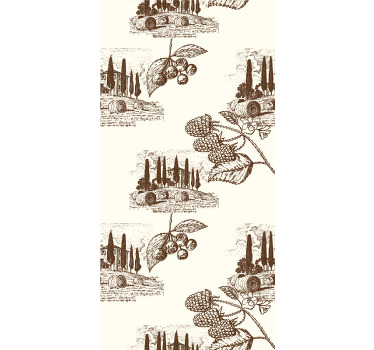 Elegant Grapevine Pattern retro roller blind - TenStickers