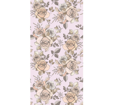 Graceful Rose Motif floral blind - TenStickers