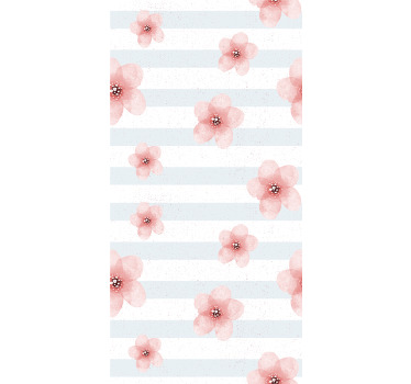 Estor flores Líneas shabby chic - TenVinilo