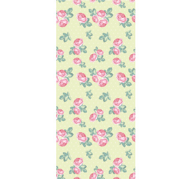 τριαντάφυλλο μοτίβο λουλούδια και φυτό τυφλό - TenStickers