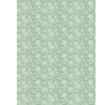 Cortina roller flores elementos vegetales delicados - TenVinilo