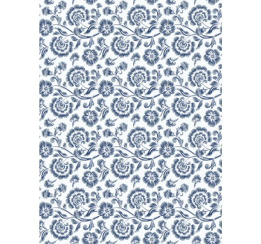 Store enrouleur motif fleur thème gris élégant - TenStickers