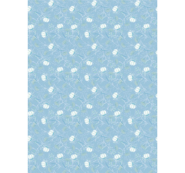 "grandmillenial pattern" sininen ja kasvisuoja - Tenstickers