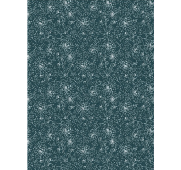 Grandmillenial beli cvetovi Roleta - TenStickers