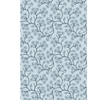 Cortina roller flores elegante patrón botánico - TenVinilo