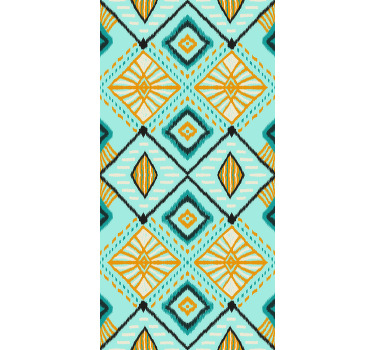 Store enrouleur salon motif géométrique en diamant - TenStickers