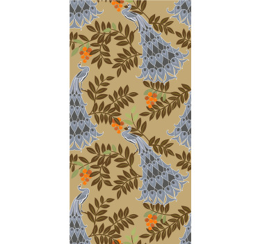 Store enrouleur motif fleur conception gracieuse de paon - TenStickers