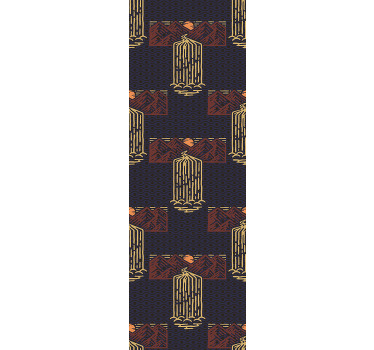 Mehr Vintage Rollo Fenster sonnenuntergang mit wasserfällen - TenStickers