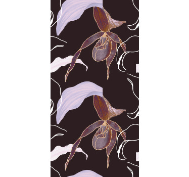 Estores enrollable flores patrón floral de orquídea - TenVinilo