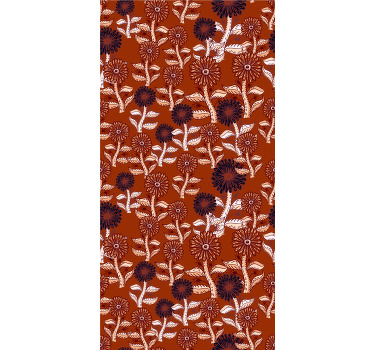 Slnečnicový dizajn v africkom štýle kvetinová roleta - Tenstickers