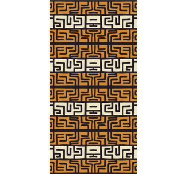 Afrika tarzı soyut desen Stor perde boyama - TenStickers