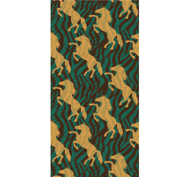 Store enrouleur animaux chevaux dorés au galop - TenStickers